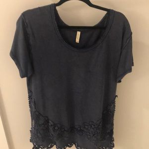 Free People Short sleeve high-low top